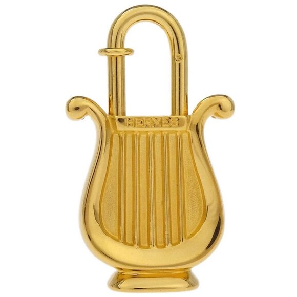 Hermes Harp 1996 Cadena Padlock Gold Small Good - Picture 1 of 4